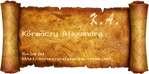Körmöczy Alexandra névjegykártya